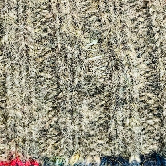 Ralph Lauren Vintage Scottie Dog Plaid Wool Fair Isle Hand Knit Sweater Large - Picture 8 of 9